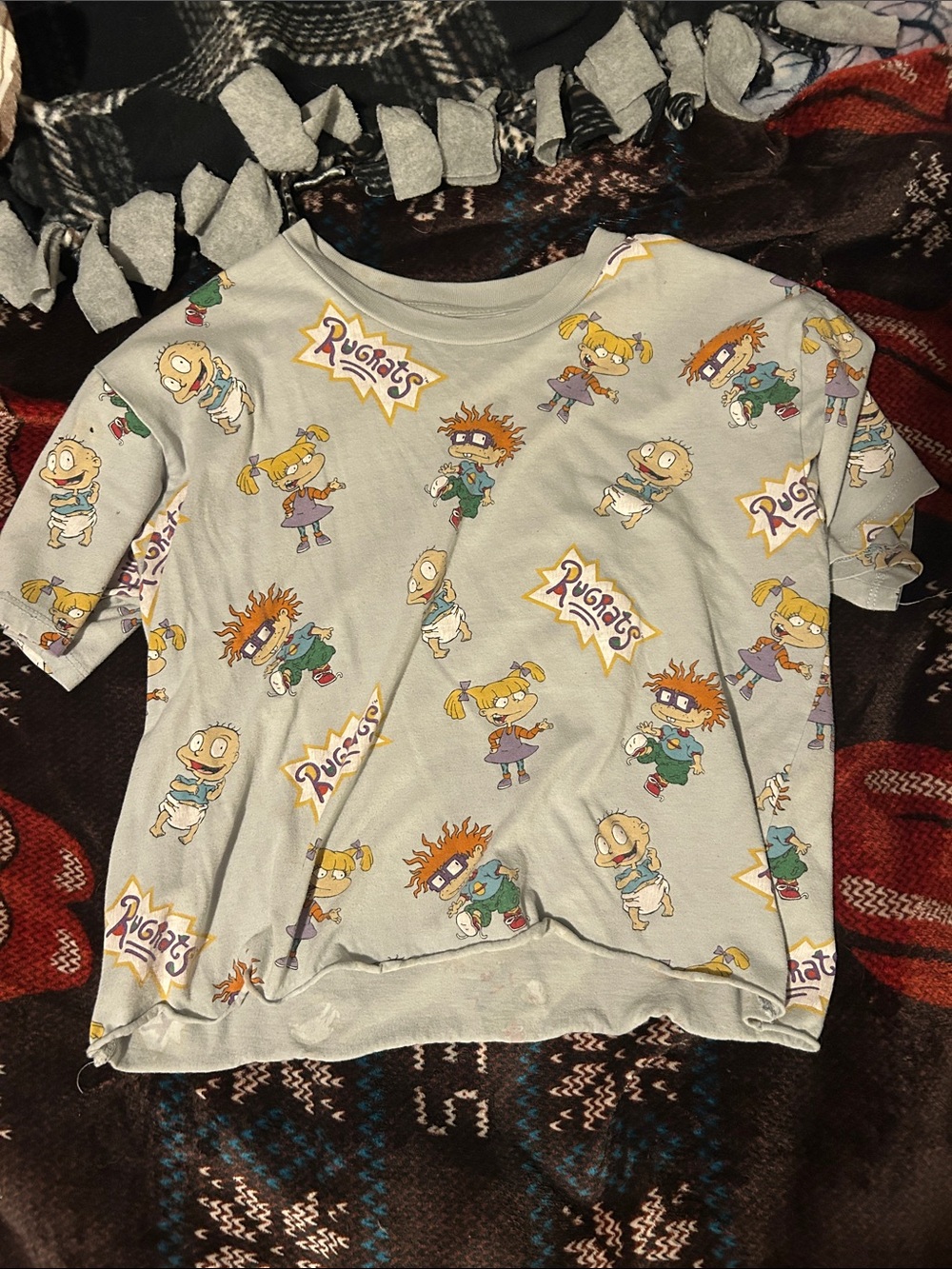 Graphic Kids Tee - Light Gray